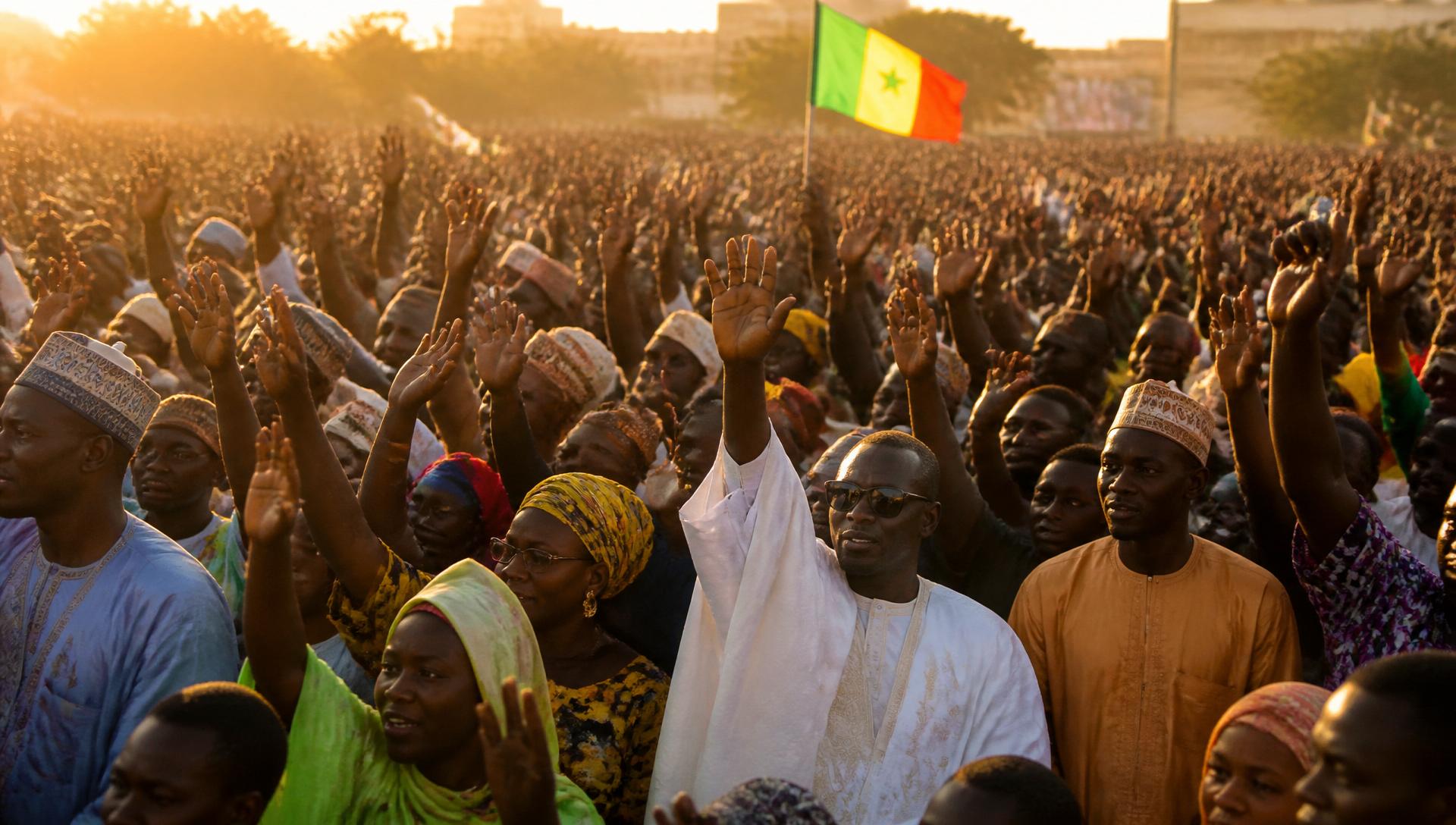 Militants du mouvement Foofolaal réunis lors d'un rassemblement au Sénégal
